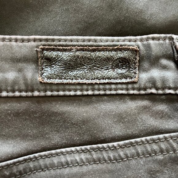 AG Adriano Goldschmied The Legging Brown Leatherette Ankle Skinny Jeans 27 - Picture 10 of 12